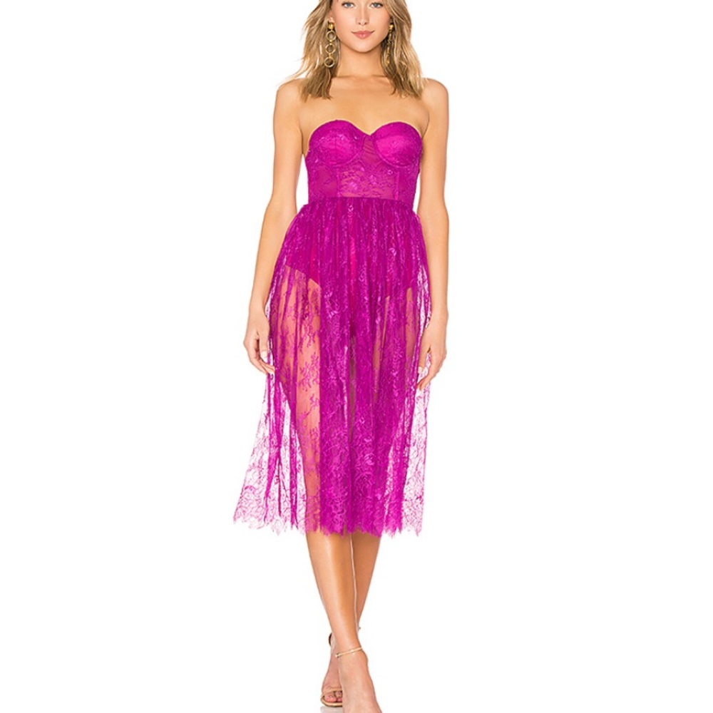 Revolve X NBD Britney Lace Midi Dress - Picture 8 of 8
